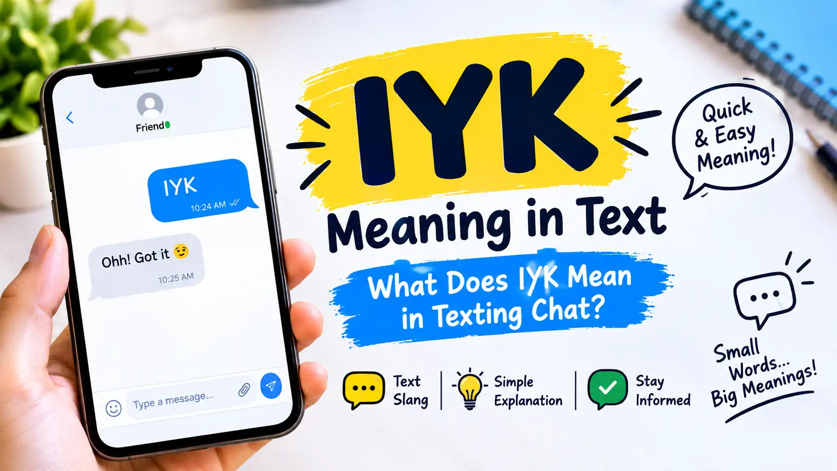 IYK Meaning in Text